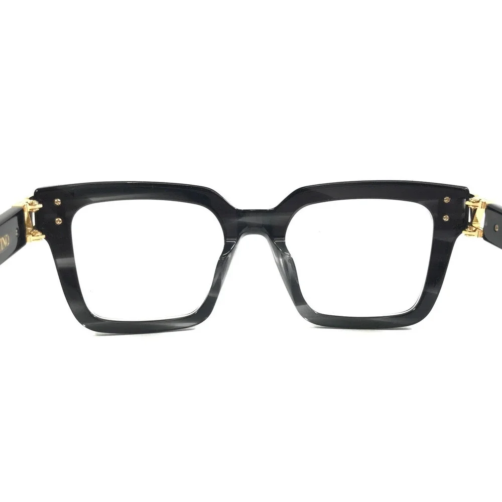 Valentino Eyeglasses Frames V-SIDE VLX-131A BLK-GLD Black Gray Gold 51-20-145